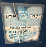Monarch Dyna Pack T10D355A01F3 Hydraulic Power Unit 3 HP Baldor VM3561