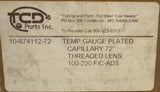 Miljoco NSF Plated Temperature Gauge 72" Capillary 100-220°F/C-ADS