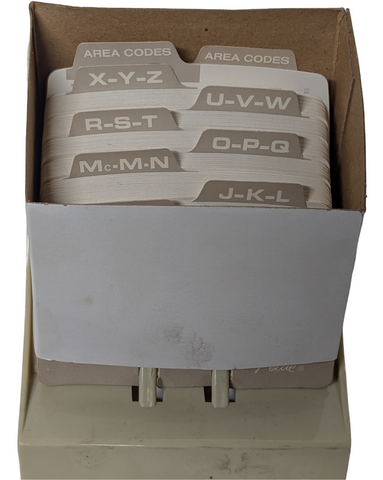 Rolodex S-310 Vintage Petite Telephone List Finder Cards 2-1/4" x 4" 25 Cards