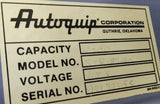 Autoquip STR-8920 Auto-Tilt 2000LB 90° to 5° Tilt Load Mover Handler Tilter 115V