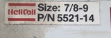 Heli-Coil 5521-14 Master Thread Repair Kit 7/8"-9 Size Stainless Steel