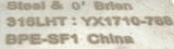Steel & O'Brien YX1710-788 Tee Fitting 316LHT BPE-SF1