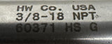Hanson Whitney Co. 3/8-18 NPT Hand Tap 4 Flute 60371 HSG