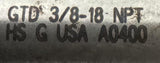 GTD Greenfield 3/8-18 NPT Pipe Tap 4 Flute HSG A0400