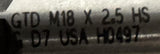 GTD Greenfield M18 x 2.5 HS Hand Tap 3 Flute H0497