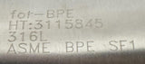Winter Technologies DT-09-T-00400-SF1 Reducing Tee Fitting BPE-SF1