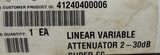 Amphenol 41240400006 Linear Variable Attenuator 2-30dB Super FC