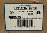 Watts Regulator M1 174A Water Pressure Safety Relief Valve 1-1/4"