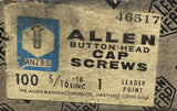 Lot of (126) Allen Manufacturing ANZ8S Button Head Cap Screws 5/16-18 x 1" UNC