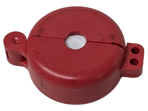 Brady SD02 SafeTee Donut Gate Valve Lockout 1" to 2.5" Polypropylene Red