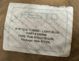 Festo PUN-5/16x1/16-U-BL Plastic Tubing 50m 546586