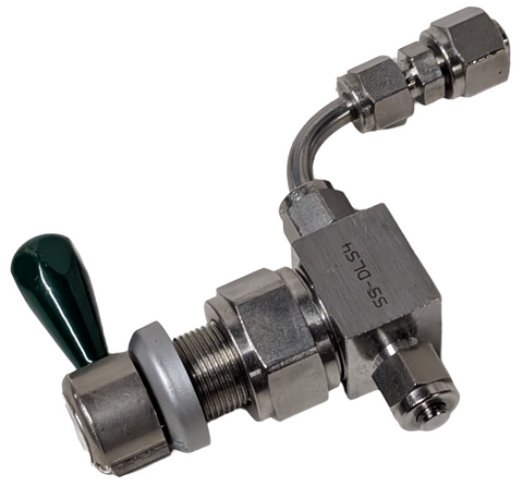 Swagelok SS-DLS4 Diaphragm Valve 1/4" High-Pressure Stainless Steel w/ Fitting