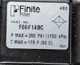 Parker Finite F06F14BC Pneumatic Filter 250 PSI 175°F Max