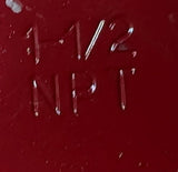 Lot of (2) Bell & Gossett P03410 Pump Flange 1-1/2″ NPT Cast Iron Red