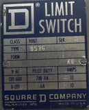 Square D 9007B53G Limit Switch 600 VAC 10 AMP