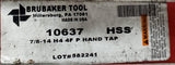 Brubaker 7/8-14 Plug Hand Tap 4 Flute GH4 HSS 582239