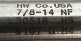 Hanson Whitney 7/8-14 NF Plug Hand Tap 4 Flute GH4 HS 30518
