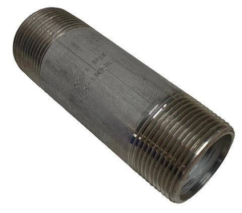 Unbranded Stainless Steel Pipe Nipple 1-1/4" X 4-1/2"