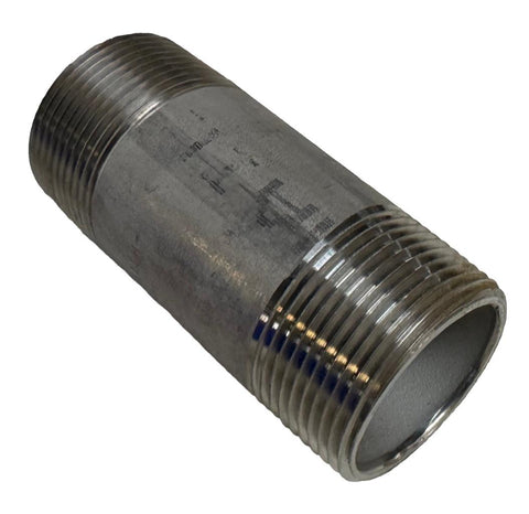 Unbranded Stainless Steel Pipe Nipple 1-1/4" X 3-1/2"