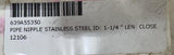 Unbranded Stainless Steel Pipe Nipple 1-1/4"