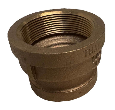 Unbranded Brass Reducer Coupling 2" X 1-1/2"