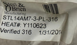 Steel & O Brien STL14AM7 BPE Clamp 3" PL316