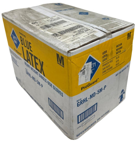 Safety Zone GRHL-MD-5M-P Latex Single Use Gloves Powder Free Size M 500 Gloves