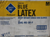 Safety Zone GRHL-MD-5M-P Latex Single Use Gloves Powder Free Size M 500 Gloves