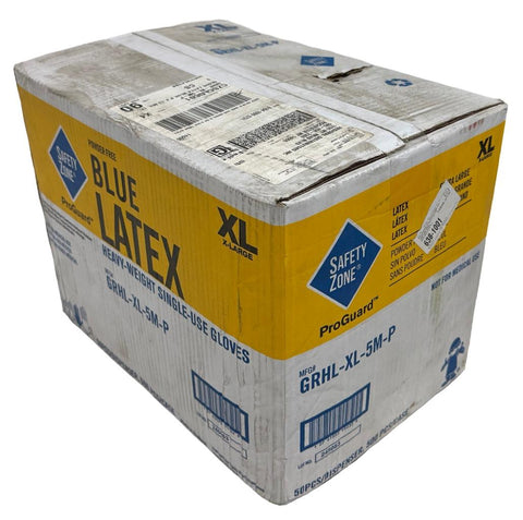 Safety Zone GRHL-XL-5M-P Latex Single Use Gloves Powder Free Size XL 500 Gloves