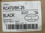 Fineline RC470.BK Platter Pleasers 19″ X 14″ Black Rectangular Trays 25-Pack