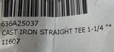 SCI Cast Iron Straight Tee 1-1/4"