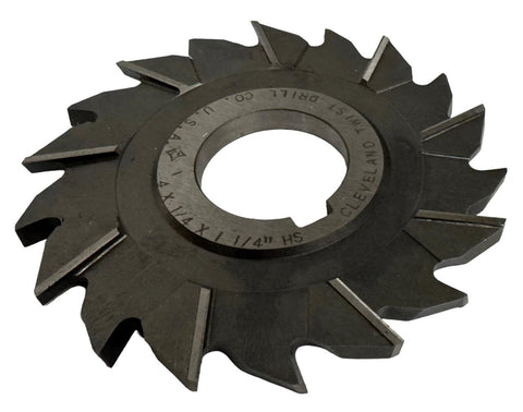 Cleveland Twist Drill 4" x 1/4" x 1-1/4" Milling Cutter HS USA