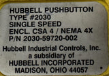 Hubbell 2030-59720-002 Push Button Pendant Single Speed NEMA 4X
