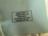 Beckman Industrial Humi-Chek 5 Precision Hygrometer W/ Manual & Case