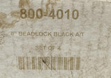 A/T 800-4010 Beadlock Wheel Hub Cap 8" Black Set of 4