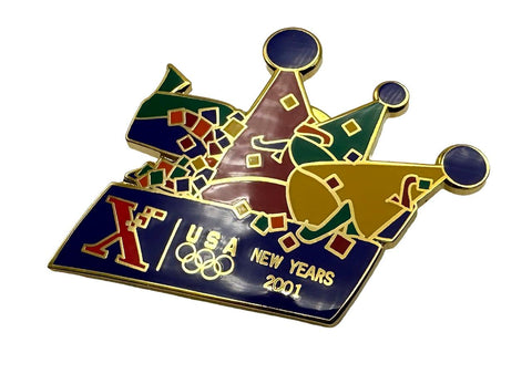 Vintage Collectible Aminco Xerox Sponsor New Years 2001 USA Olympic Games Pin