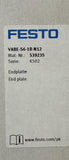 Festo VABE-S6-1R-N12 Valve Manifold End Plate Series 4 Die-Cast Aluminium 539235