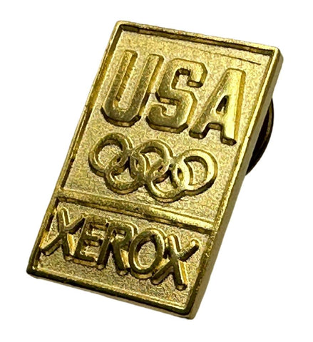 Vintage Collectible Xerox Sponsor USA Olympic Gold Colored Pin