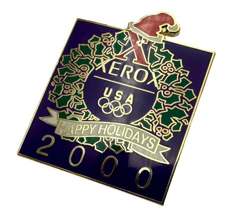 Vintage Collectible Aminco Xerox Happy Holidays 2000 USA Olympic Games Pin
