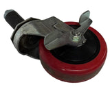 Creform ESC-100 Stem Swivel Caster Wheel W/ Brakes 4" X 1-1/4"