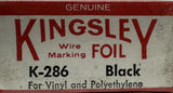 Kingsley K-286 Black Wire Marking Foil 1" X 100'