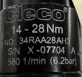 Cleco 34RAA28AH3 Pneumatic Angle Nutrunner 580 RPM 14-28 Nm