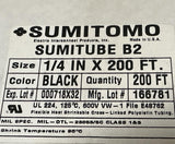 Sumitomo Sumitube B2 Heat Shrink Tubing Black 1/4" x 200 FT 2:1 Shrink Ratio