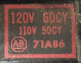 Allen-Bradley 71A86 Motor Starter 110/120V 50/60 Hz
