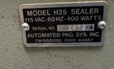 Automated Packaging Systems Autobag H25 Sealer H-25 115 VAC 60 Hz 400 Watts
