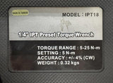 Mountz 280041 IPT18 Torque Wrench 5-25 N-m Torque Range 1/4" Drive