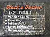 Black & Decker 7277 Power Drill 1/2" Cap 3.3A 120V 850 RPM