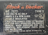 Black & Decker 7277 Power Drill 1/2" Cap 3.3A 120V 850 RPM