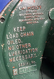 Columbus McKinnon CM 1 Ton Manual Chain Fall Hoist Lift