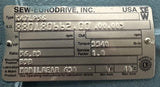 Sew-Eurodrive K47LP56 Gear Reducer 56.83 Ratio 3540 Torque